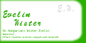 evelin wister business card